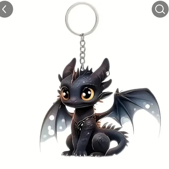 🆕️ NWT Black Dragon Keychain - Picture 1 of 3